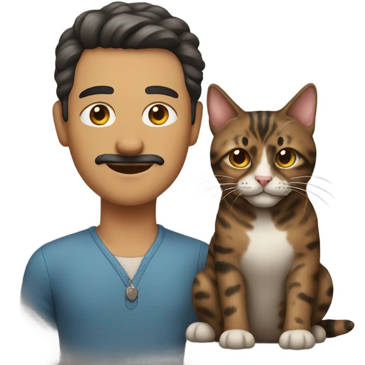 man brindle cat emoji
