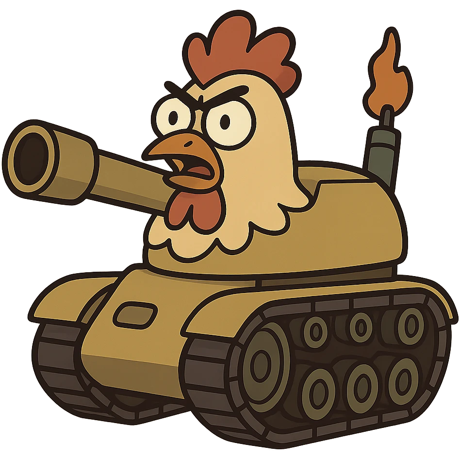 tank shaped like a chicken emoji