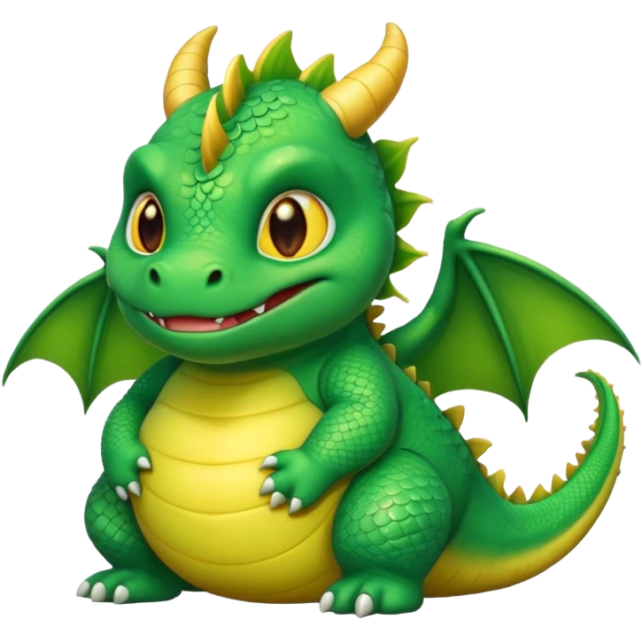 fat baby green dragon emoji