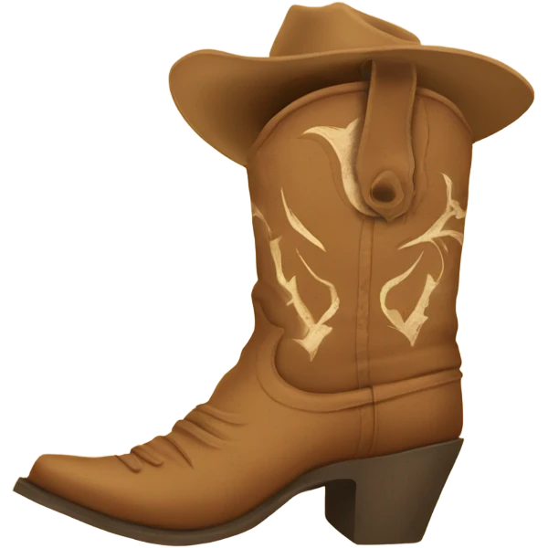 Cowgirl boot emoji