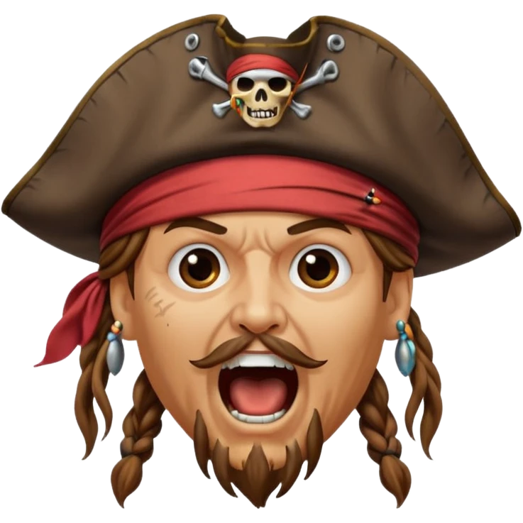 jack sparrow screaming emoji