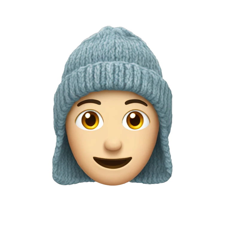 Knitted wool cap emoji