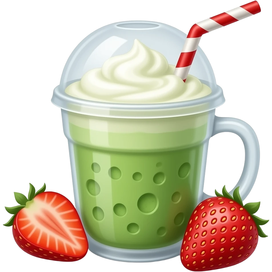 strawberry matcha latte emoji