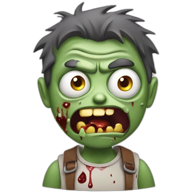 funny hangry zombie emoji