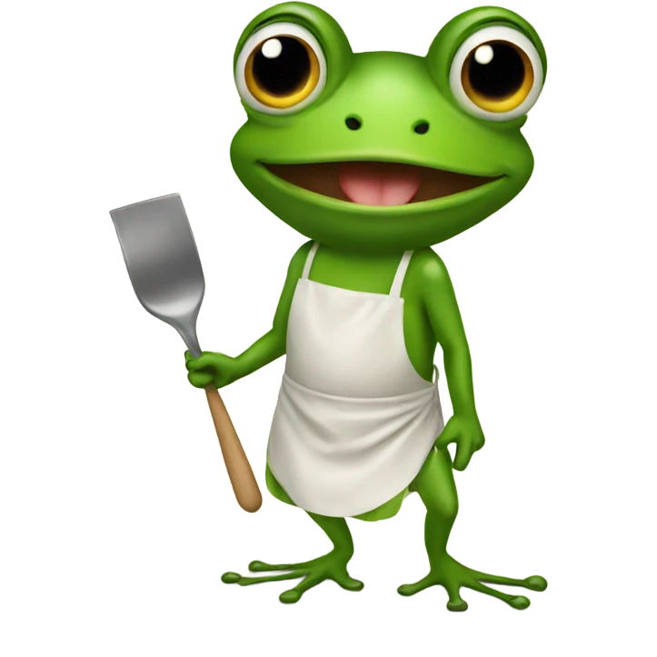 Frog with apron  emoji