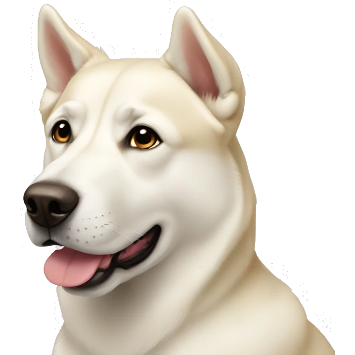 Cream colored husky lab  emoji