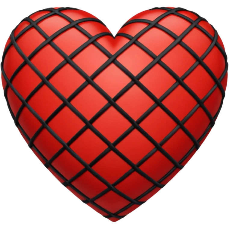 heart with black fishnet overlay emoji