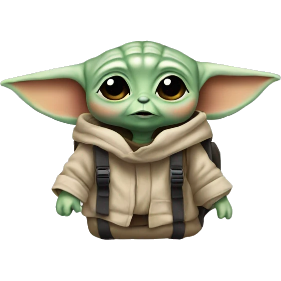 baby yoda with backpack emoji