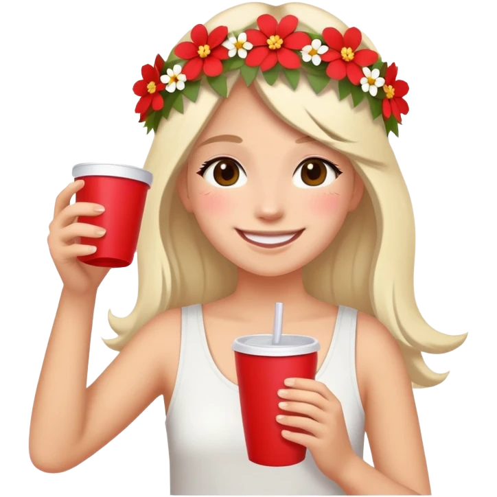 Girl partying at festival  emoji