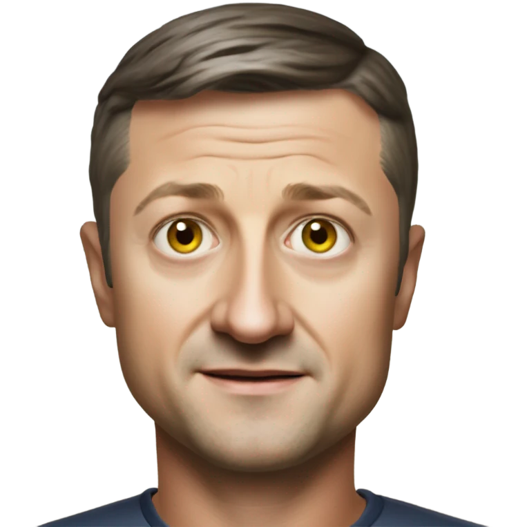Ukranian Vladimir Zelensky super realistic emoji
