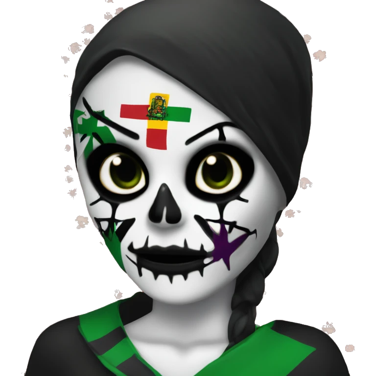uma caveira com a bandeira do paqu emoji
