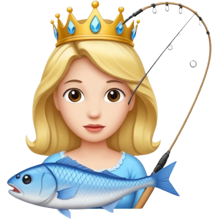Princess caught on fishing line emoji