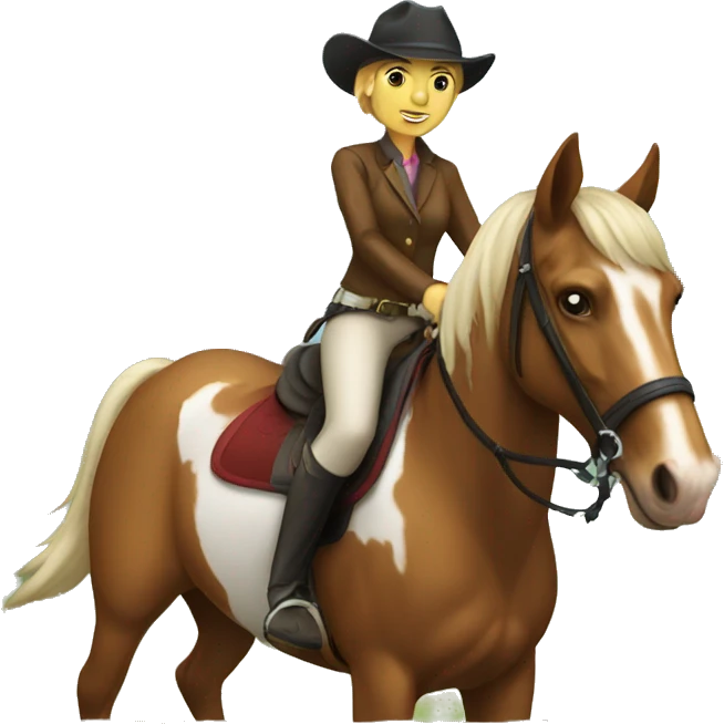 Horse riding with the dog  emoji