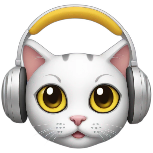 kitty headphones emoji