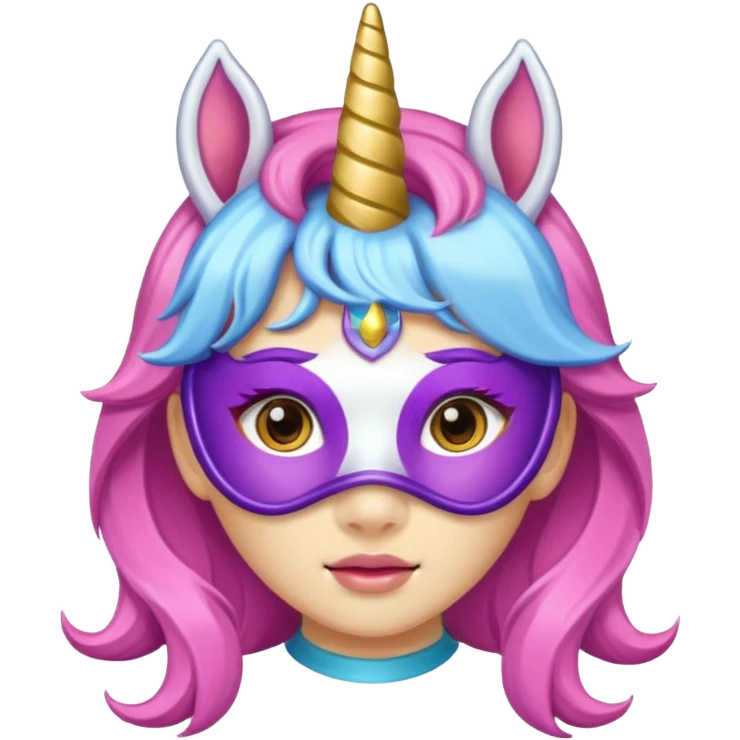 unicorn face mask scout girl emoji