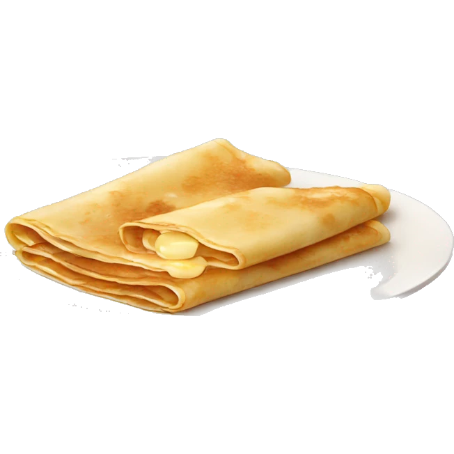 Crepes on plate emoji