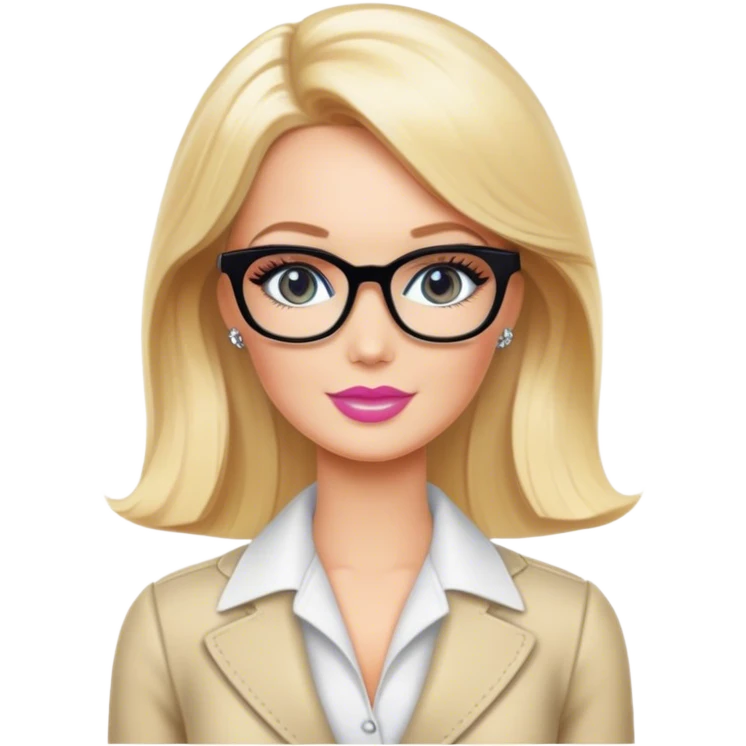 blonde makeup artist barbie librarian emoji