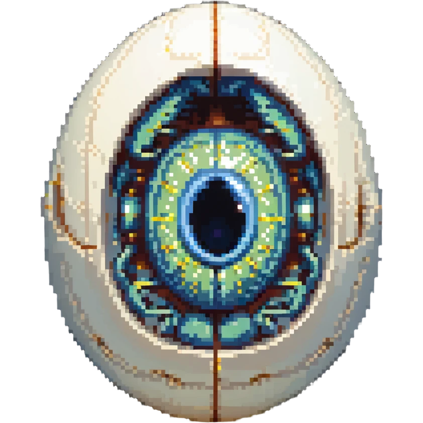 cranial, eye, MRI, SCAN, egg, embryonic, inside of glass egg, alien, eerie, otherworldly emoji