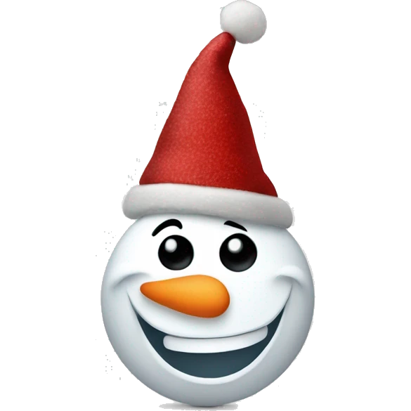 Olaf with a Christmas hat emoji