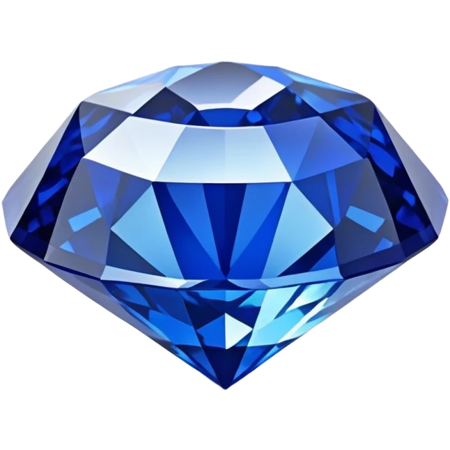 sapphire gemstone, blue precious gem, brilliant cut emoji