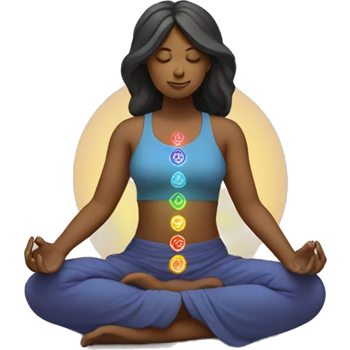 Chakra woman meditating  emoji