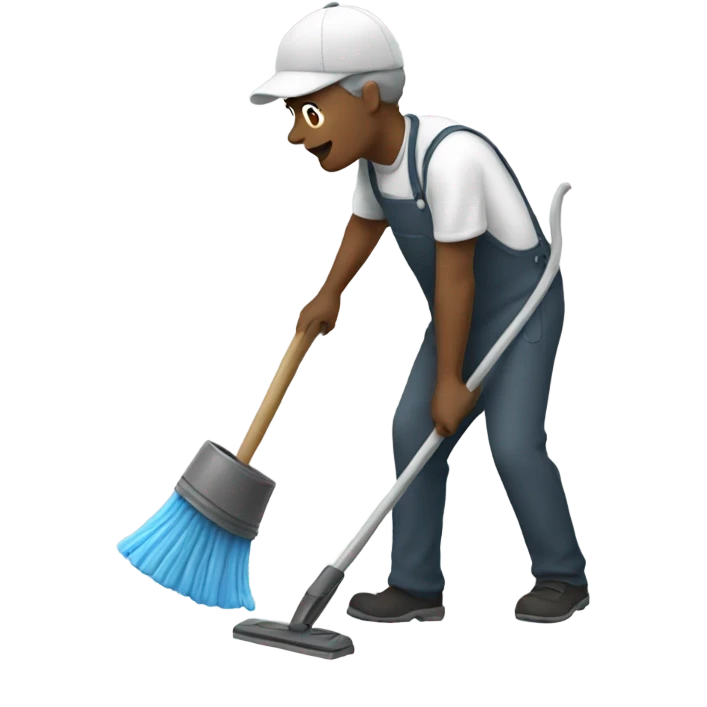 Man cleaning emoji