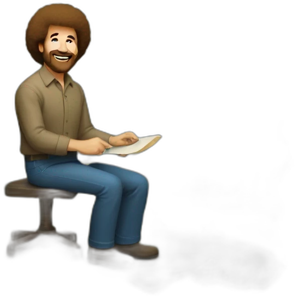 bob ross painting emoji
