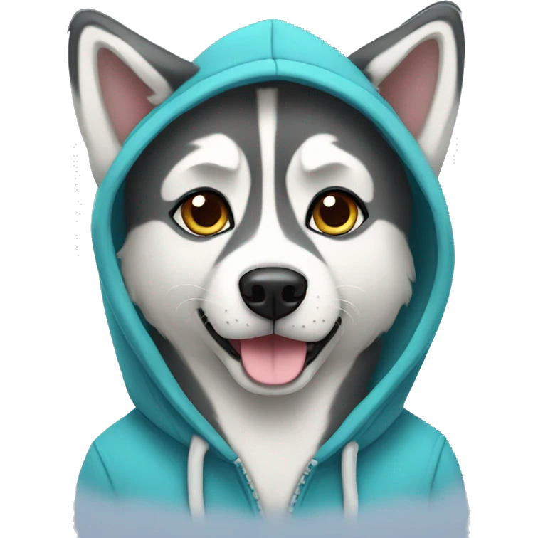 husky in a hoodie  emoji