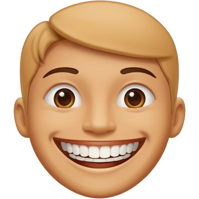 Perfect human smile with teeth emoji