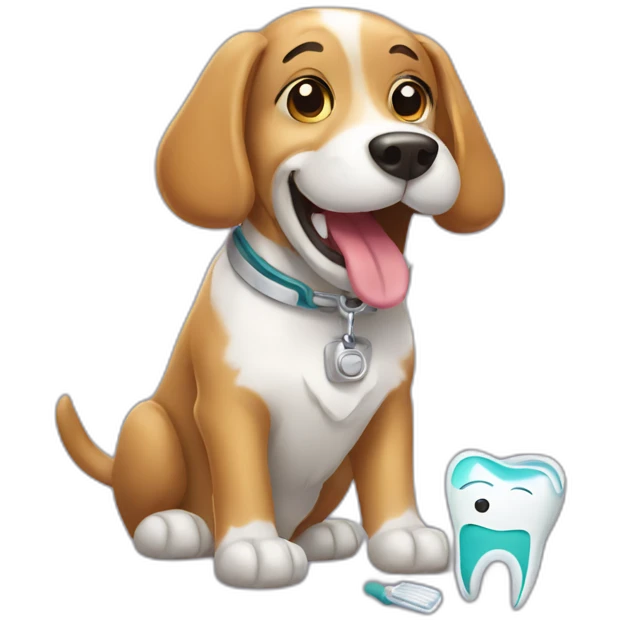 dog and dental care emoji