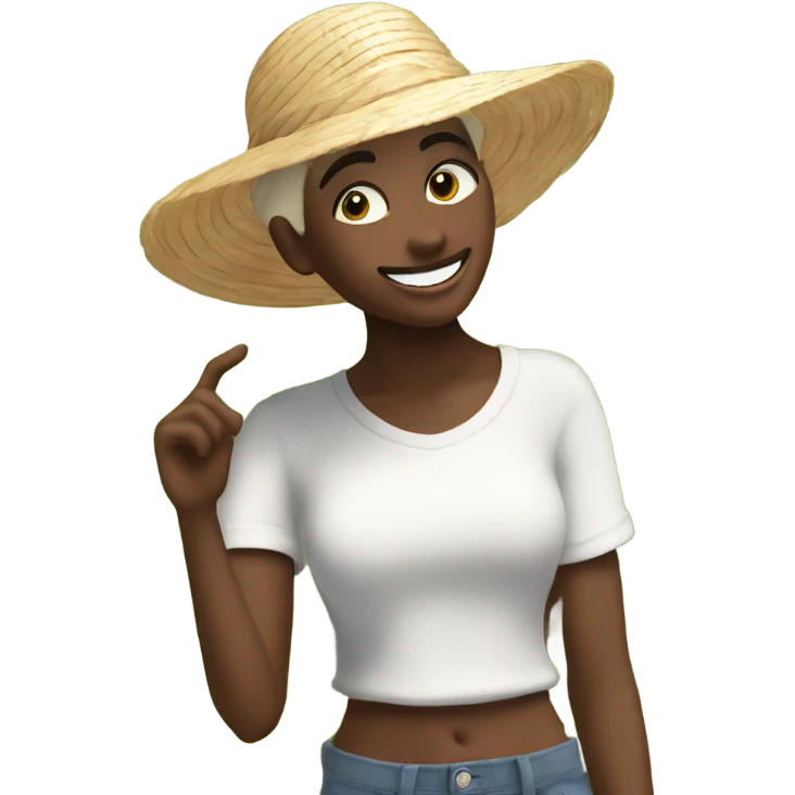 Being happy out in the sunshine ￼ emoji