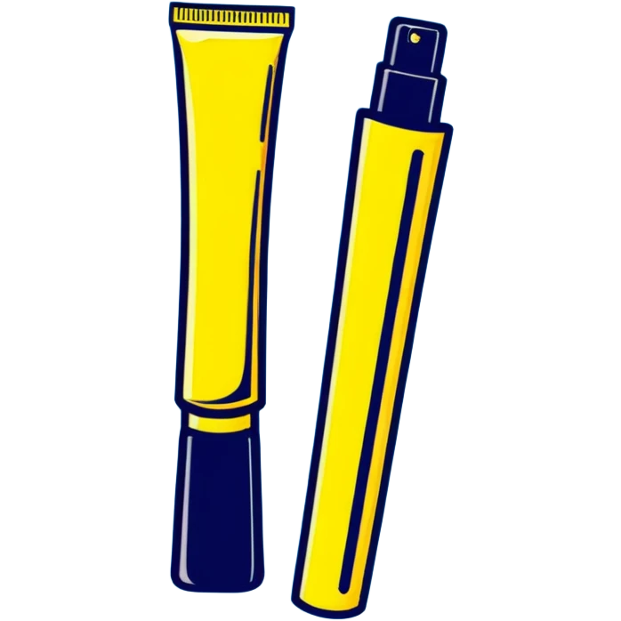 Yellow cosmetic tube of cream or lotion emoji
