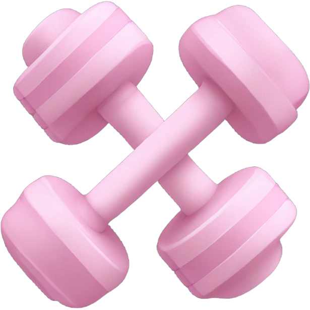 Soft Light Pink dumbell  emoji
