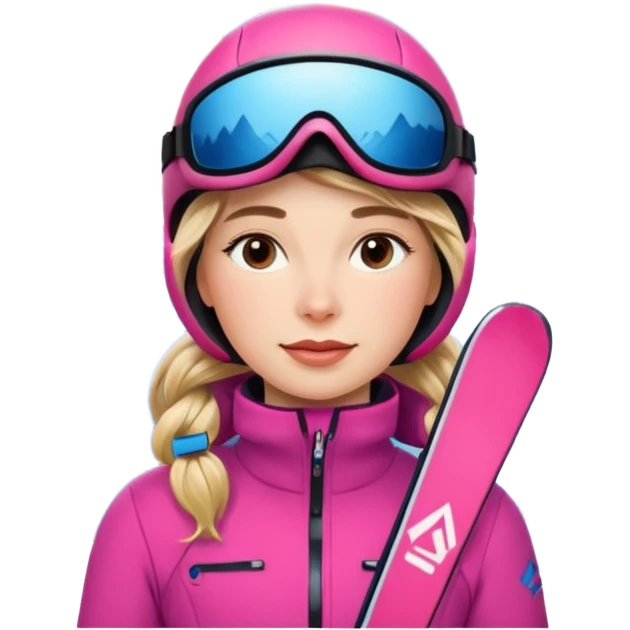 Woman Skiing, Background Matterhorn emoji