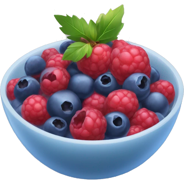 Frozen berries in the bowl  emoji