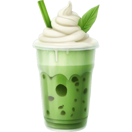 Iced matcha latte  emoji