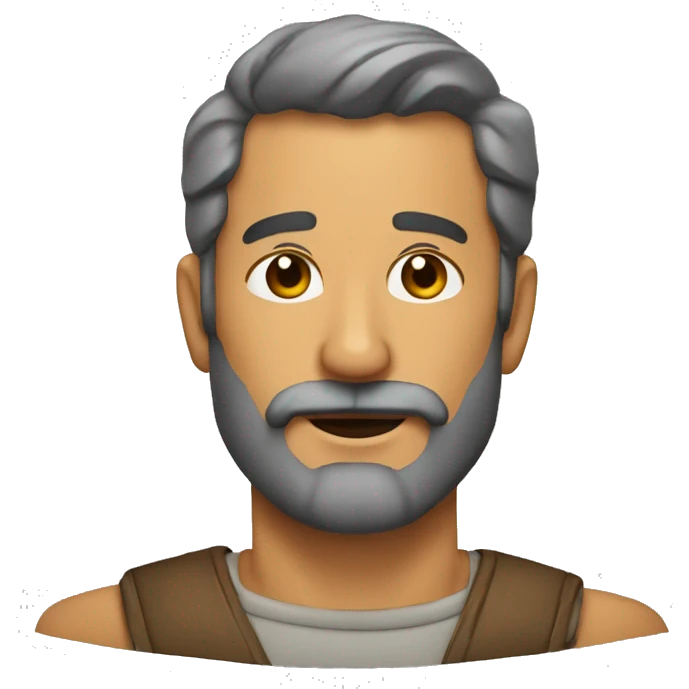 papá con un poco de barba y moreno emoji