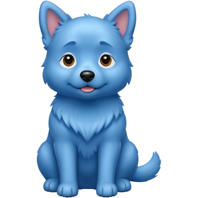 Blue dog emoji