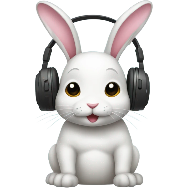 bunnie with headphones emoji