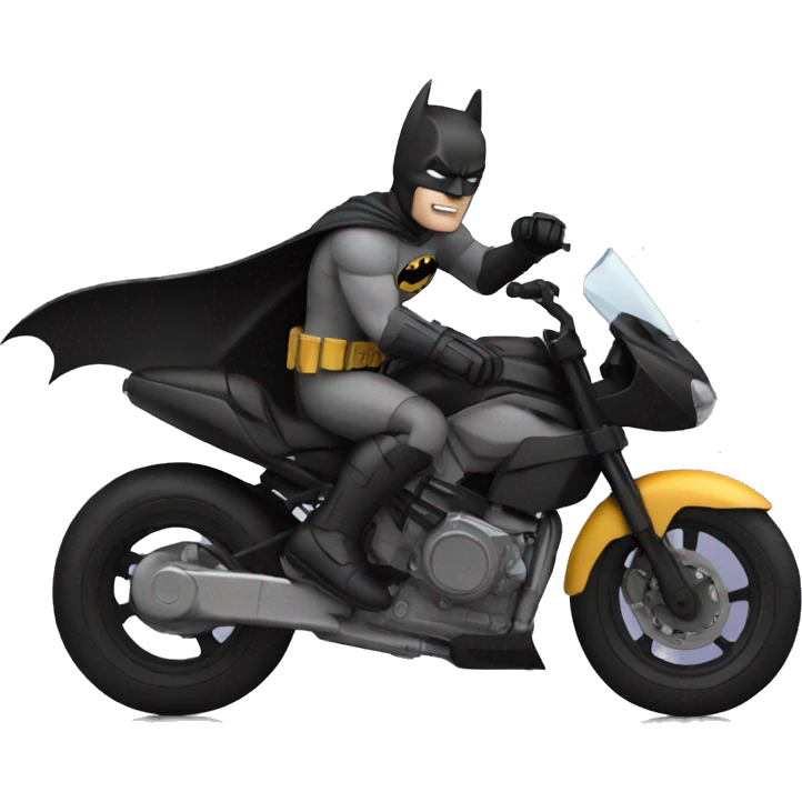 batman on a motorbike text emoji