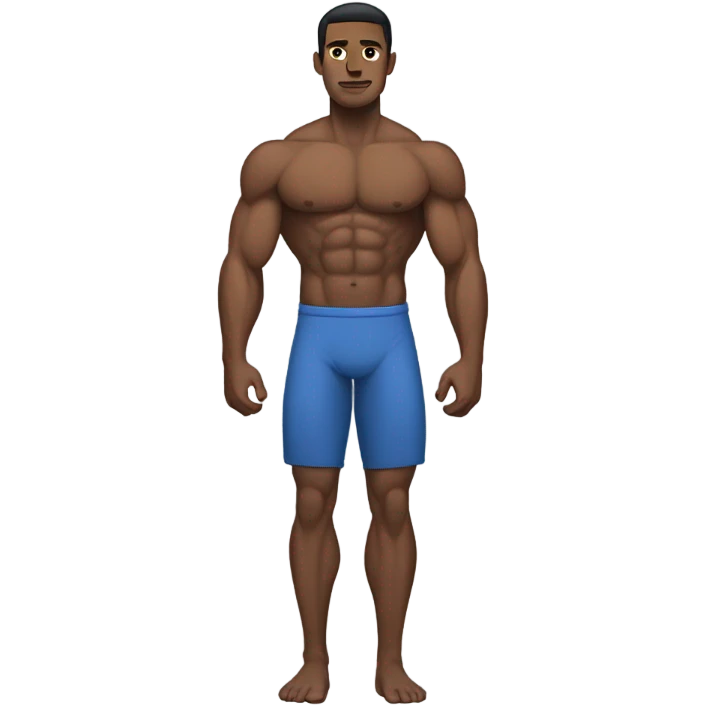 man body builder legs back emoji