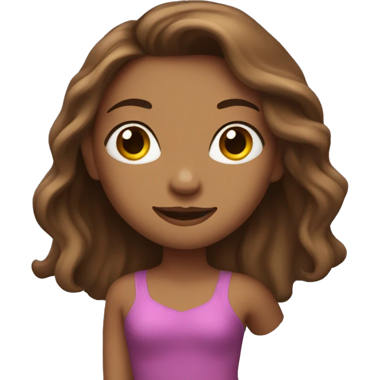 Dancer girl with long brown hair  emoji