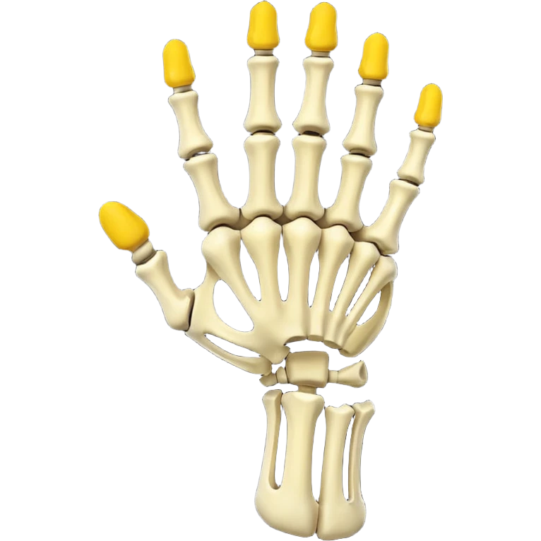 Yellow Emoji Skeleton hand emoji