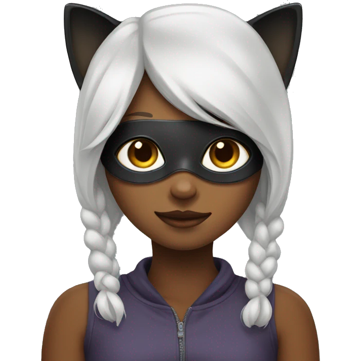 Girl with cat mask emoji