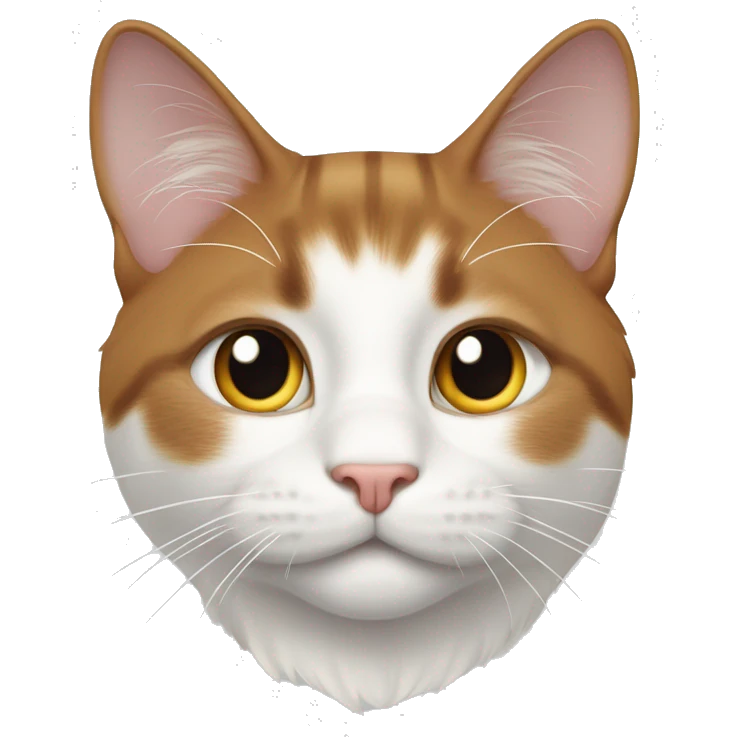 Weiße Katze mit braunen Mittelscheitel  emoji