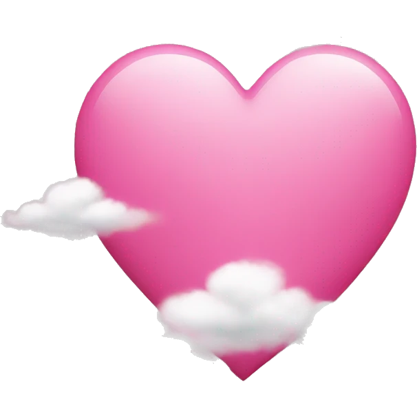 pink heart + cloud emoji