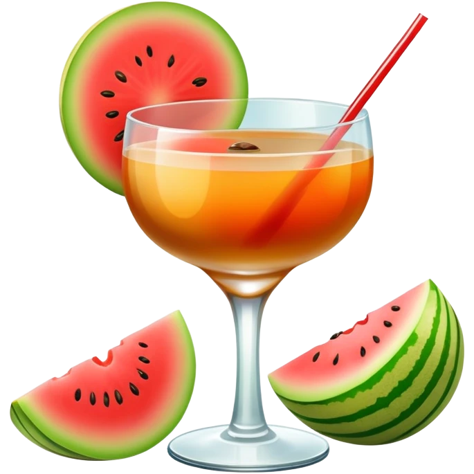 melón carajillo cocktail with coffee, liquor, and fresh melon emoji
