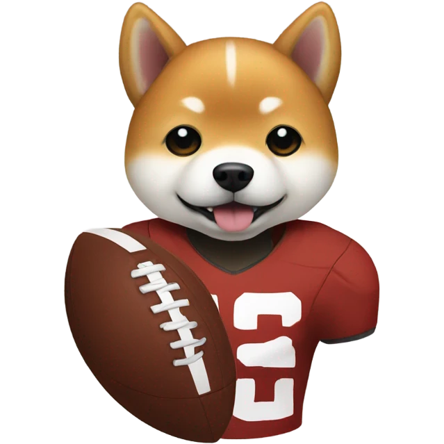 Shiba Inu in football helmet  emoji