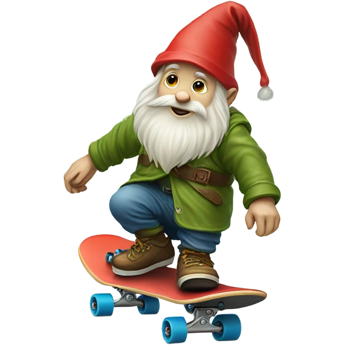 gnome on a skateboard emoji