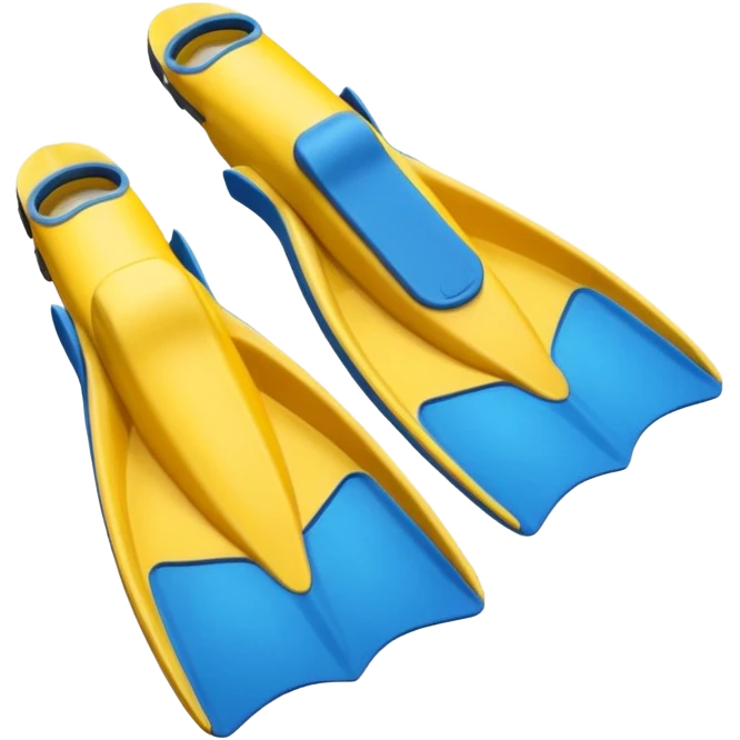  diving fins  yellow emoji